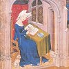 Christine de Pisan writing at her desk